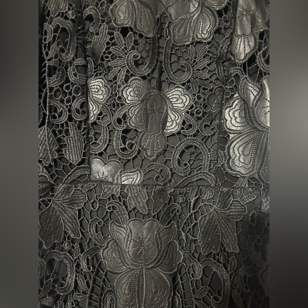 Zara leather and lace dress. - Picture 3 of 8